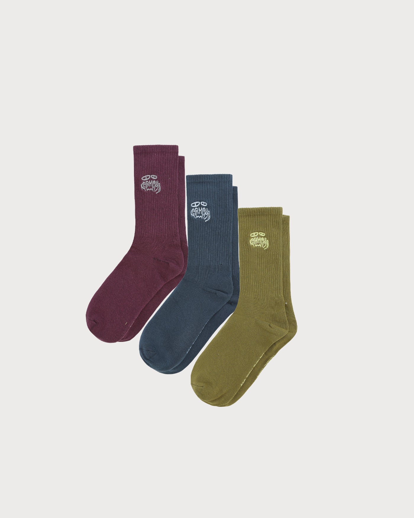 Logo Sock Pack (Blue/Purple/Green)