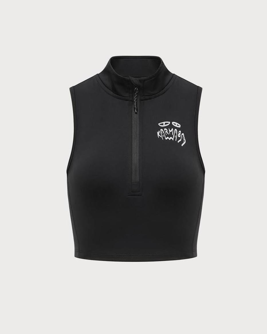 Women’s Cropped Half-Zip Workout Top