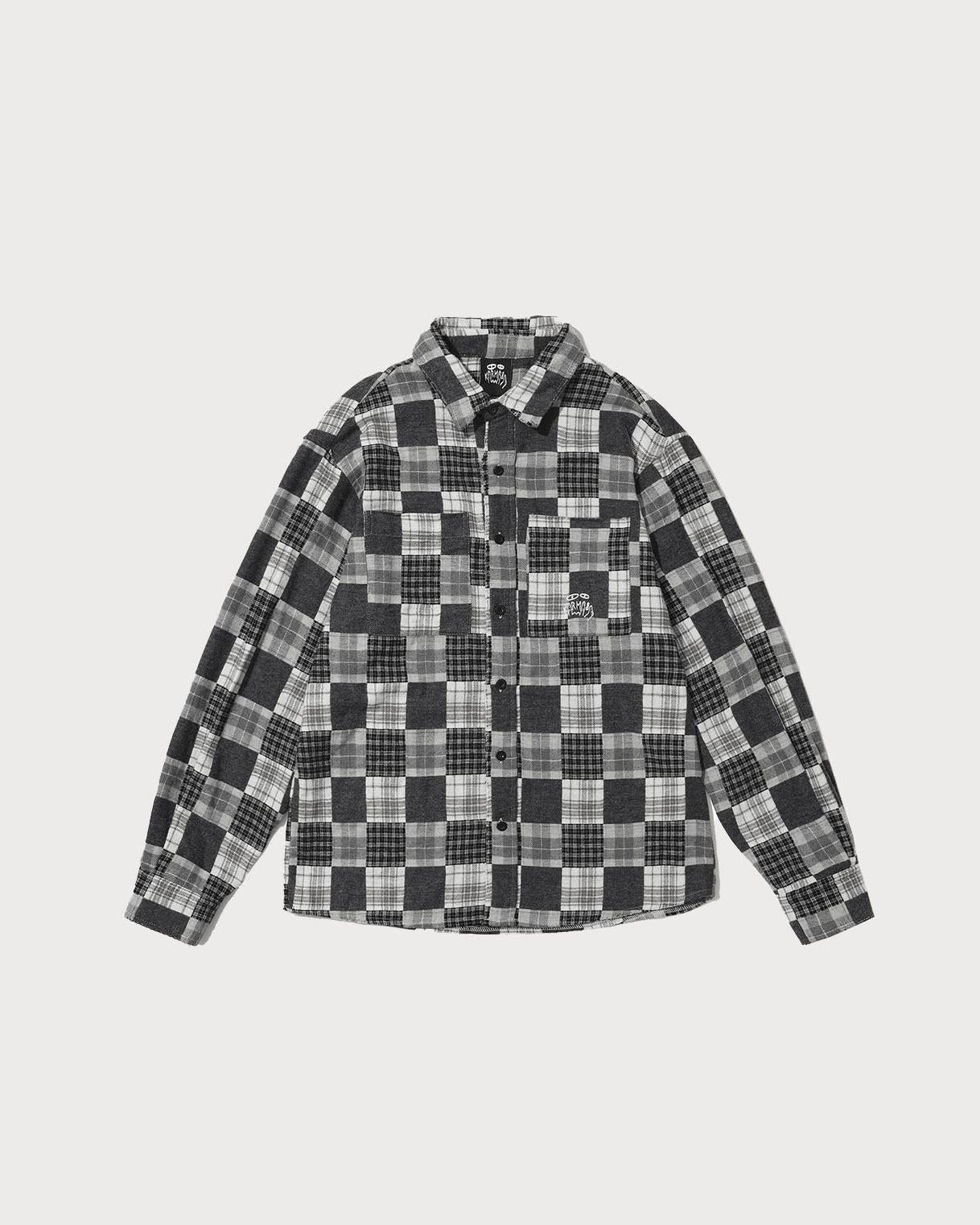 Distressed Plaid LS Shirt
