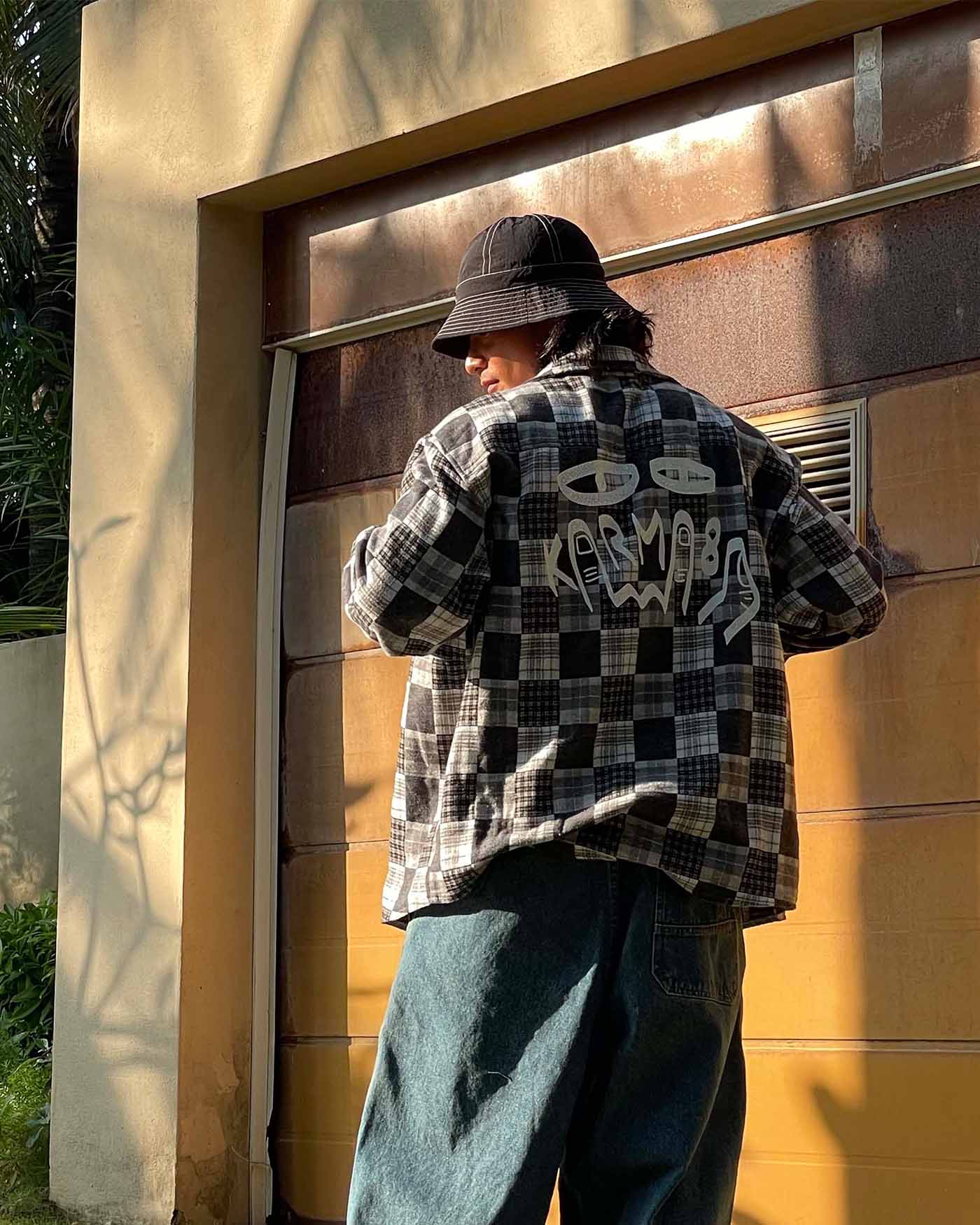 Distressed Plaid LS Shirt