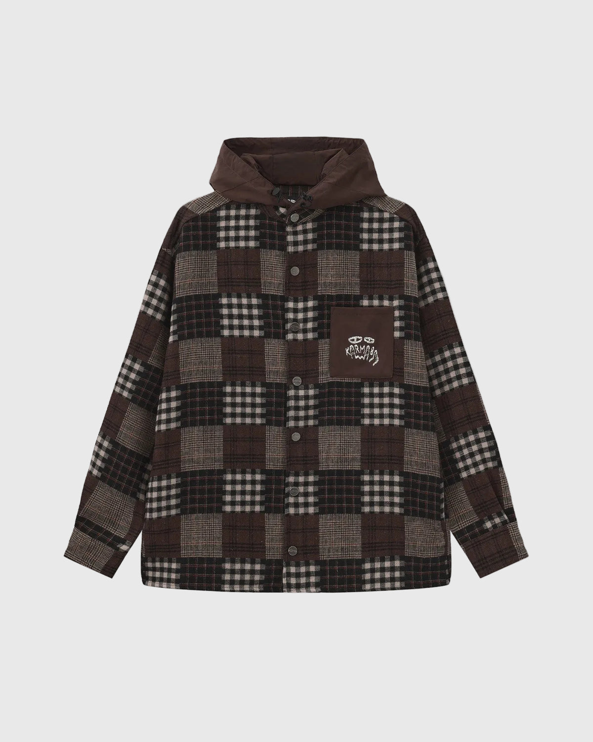 Grip Hybrid Hooded Shirt Brown