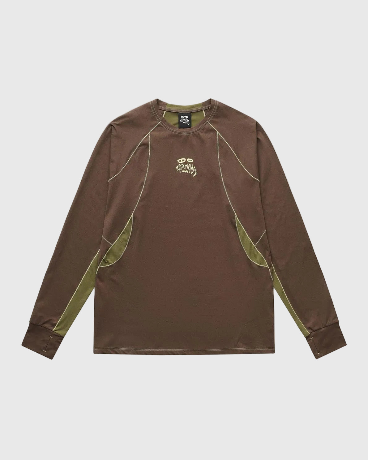 Karma Cutout Long Sleeve Tee Brown