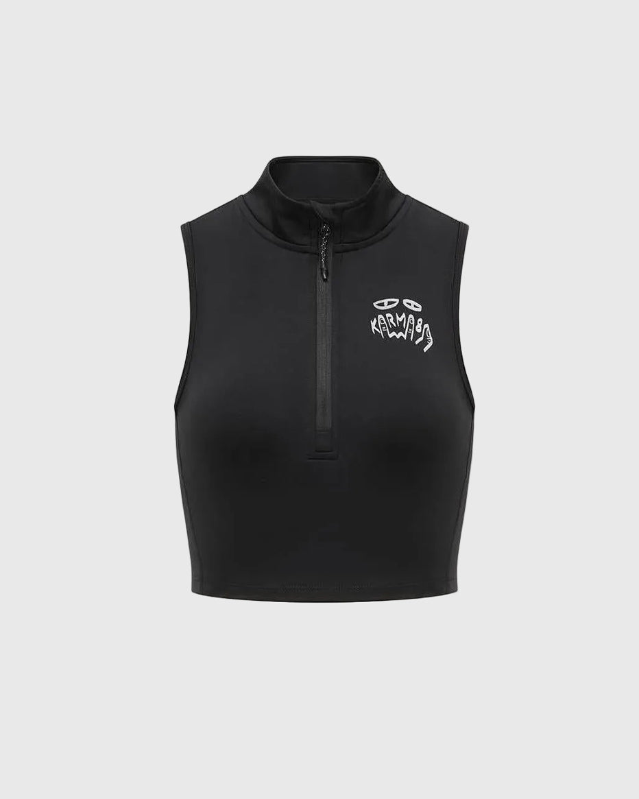 Women’s Cropped Half-Zip Workout Top