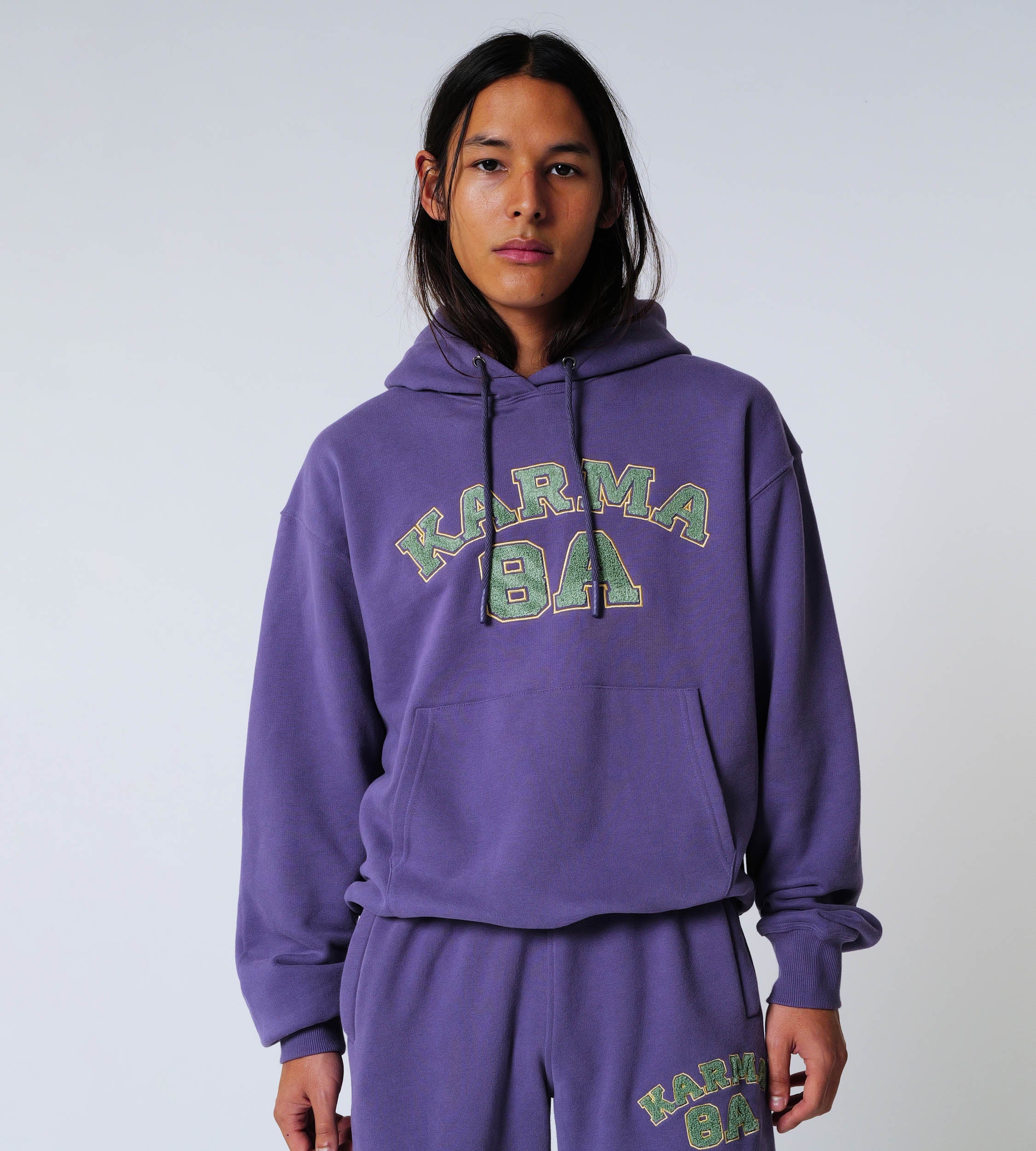 Karl kani 2024 purple hoodie