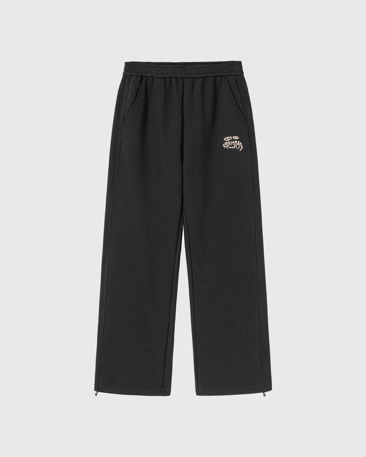 Side Paneled Relaxed Pants Black