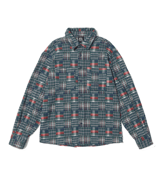 Distressed Plaid LS Shirt