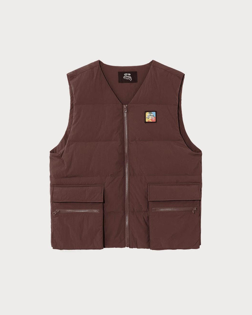 Real Down Vest Brown