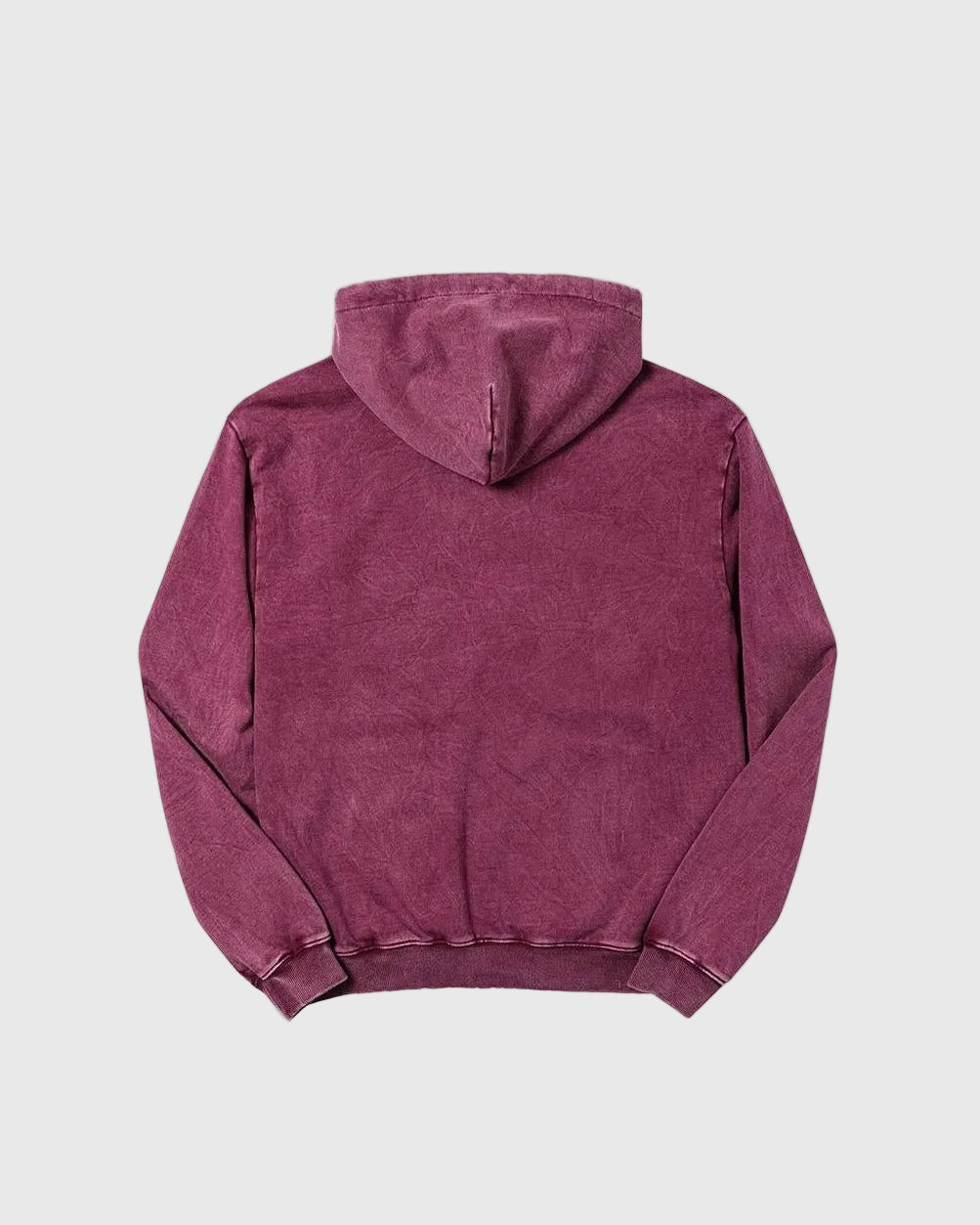 Washed Zipup Hoodie Rouge