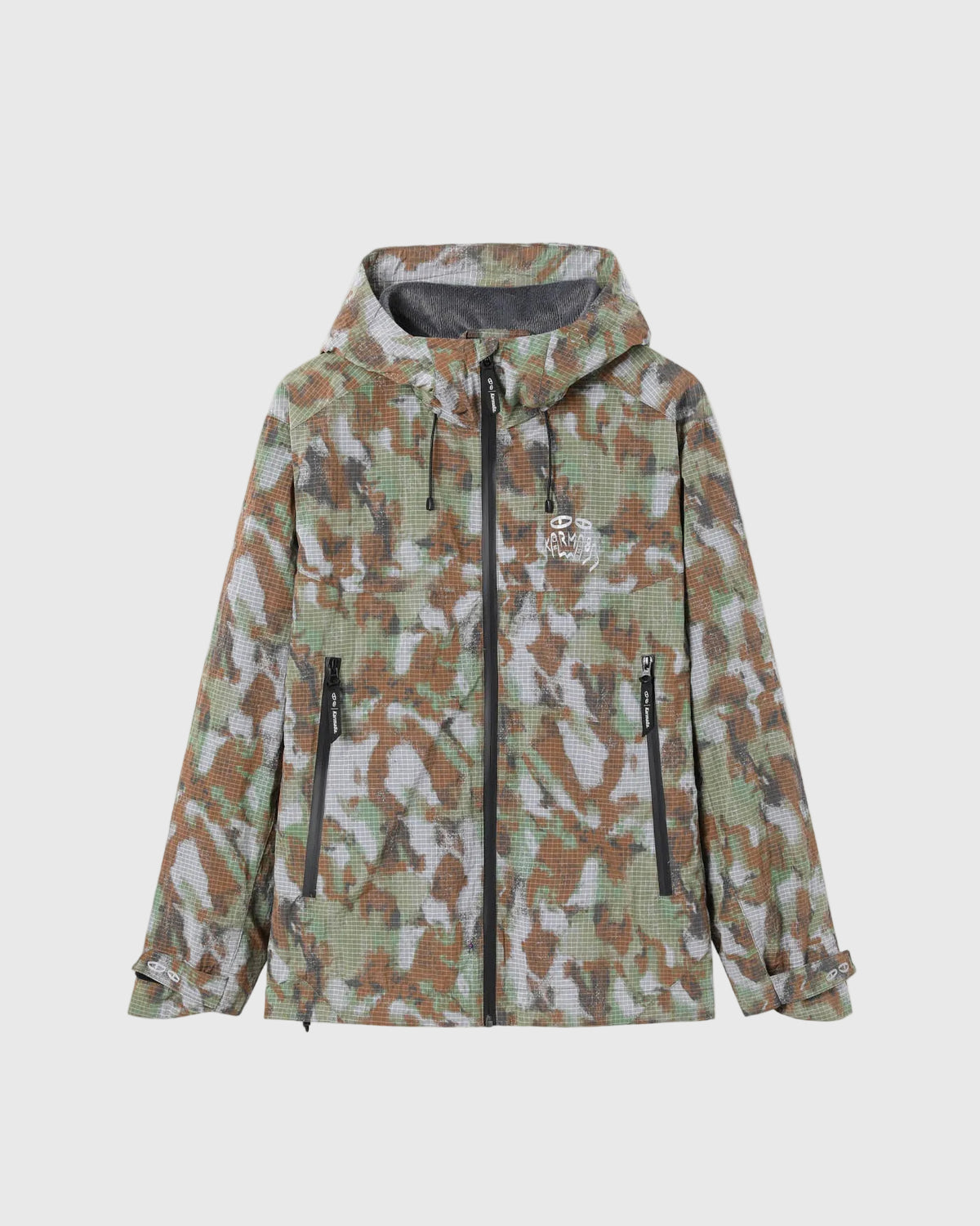Camo Grid Thermal-Lined Nylon Jacket