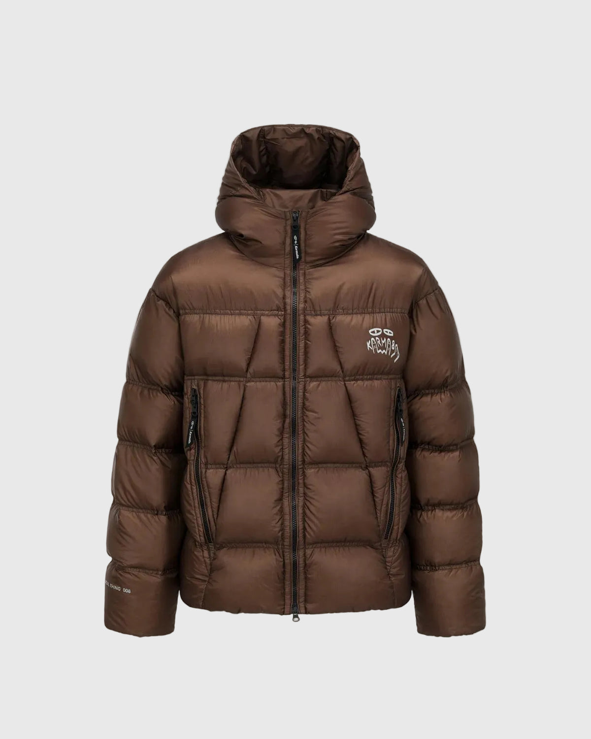 Lightweight Graphic Down Jacket Brown