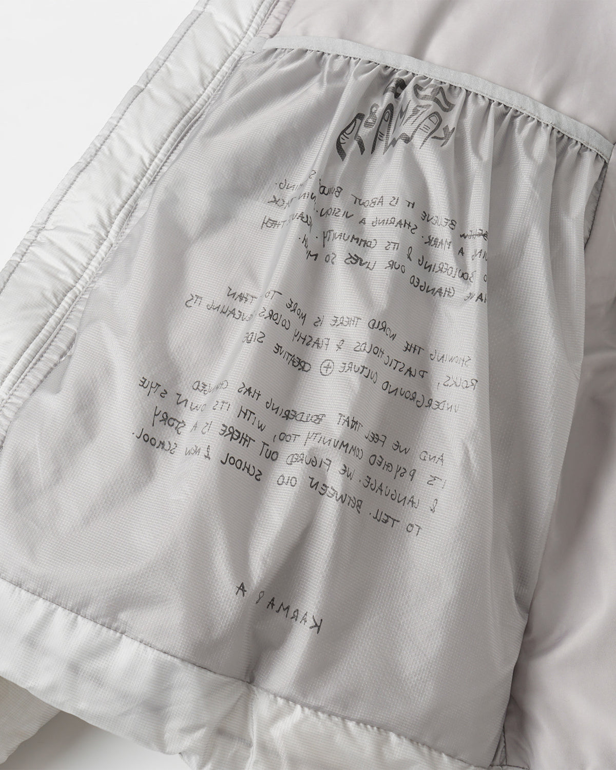 Lightweight Graphic Down Jacket Silver