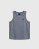 Washed Ribbed Tank Navy