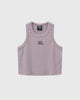 Women's Cropped Ribbed Tank Purple